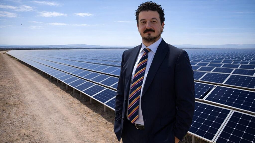 Başyazıcıoğlu Holding’in güneş enerjisi santrali sahasında güneş panelleri
