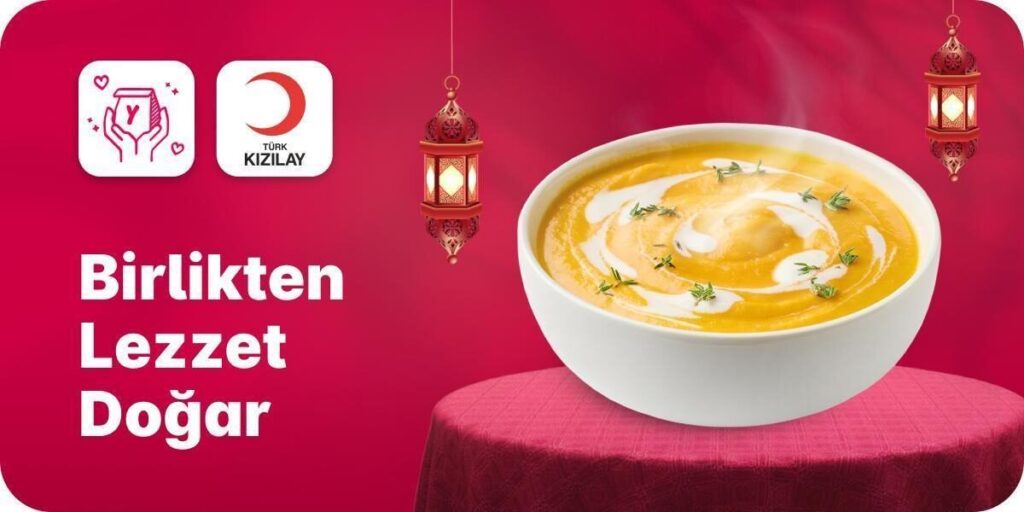 Yemeksepeti ve Kızılay’dan 4. Kez Ortak İyilik Kampanyası Yemeksepeti ve Türk Kızılay ortak yardım kampanyası görseli